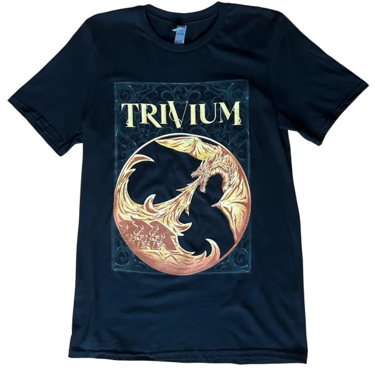 Trivium Dragon Graphic Band T Shirt Black Small Metalcore Heavy Metal Tee Shirt