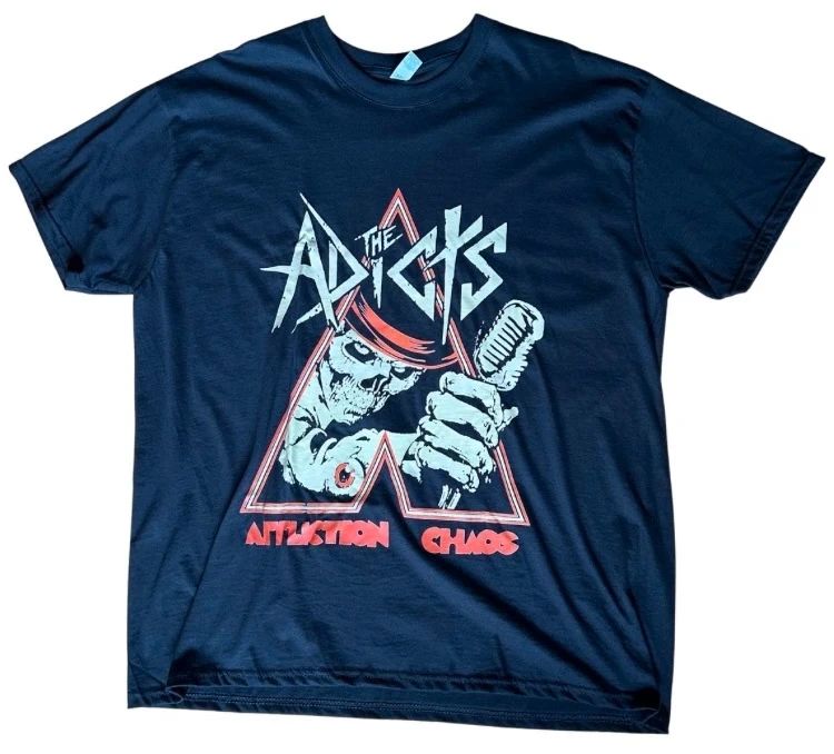 The Adicts Affliction Chaos Punk Band T Shirt Black XL