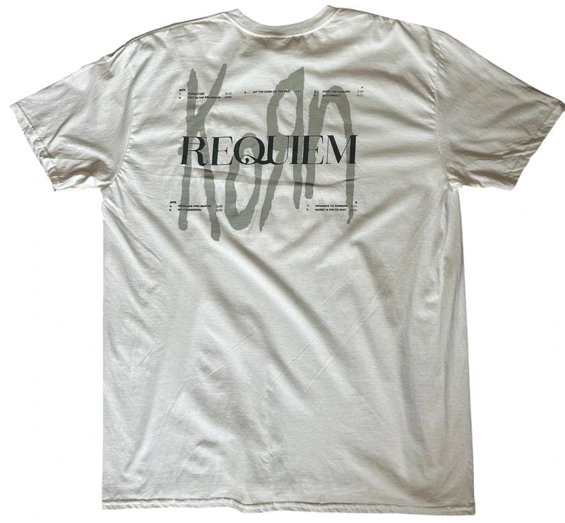 KoRn Requiem Band T Shirt 2XL Official Plastic Head Metal Graphic White Korn Tee NWT