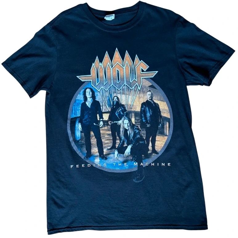WOLF Feeding The Machine 2020 Tour Band T Shirt Medium Black Rock