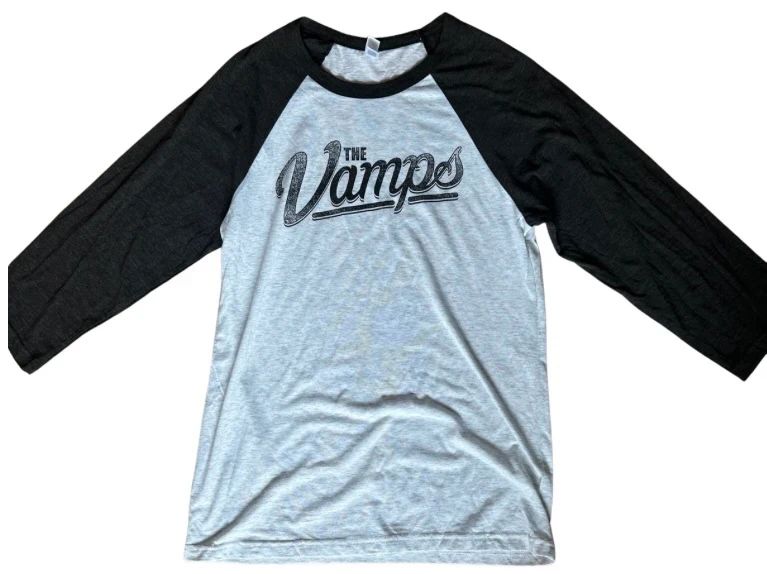 The Vamps McVey Raglan T Shirt Small Grey Black Band Top 17x27