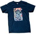 Japanese Kaiju Horror Graphic T shirt black anime monster city print tee size S