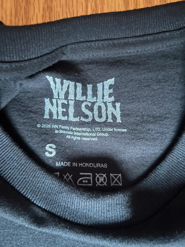 Willie Nelson Graphic Band T Shirt Black Small Country Music Tee