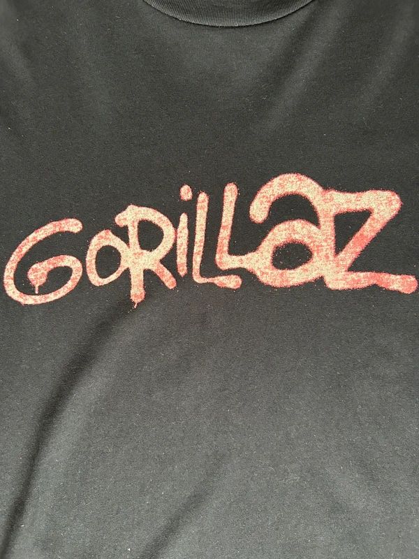 Gorillaz Logo Band T Shirt Mens XL Black Damon Albarn Graphic Tee
