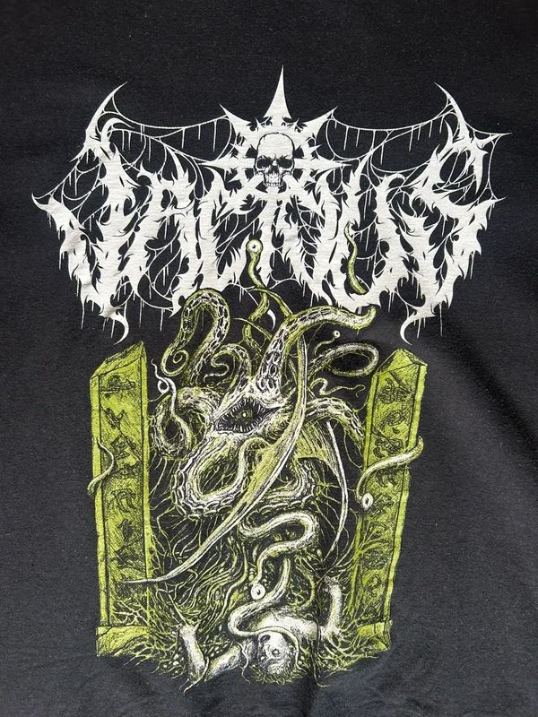Vacivus Death Metal Band T Shirt Occult Ritual Graphic Black Cotton Tee Large Underground Metal