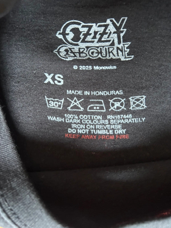 Ozzy Osbourne Speak Of The Devil T Shirt XS Double Sided Metal Band Tee 17x27