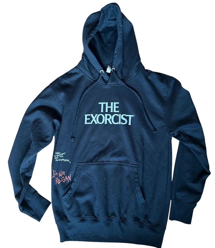 The Exorcist hoodie black horror film graphic pullover sweatshirt movie merch size M